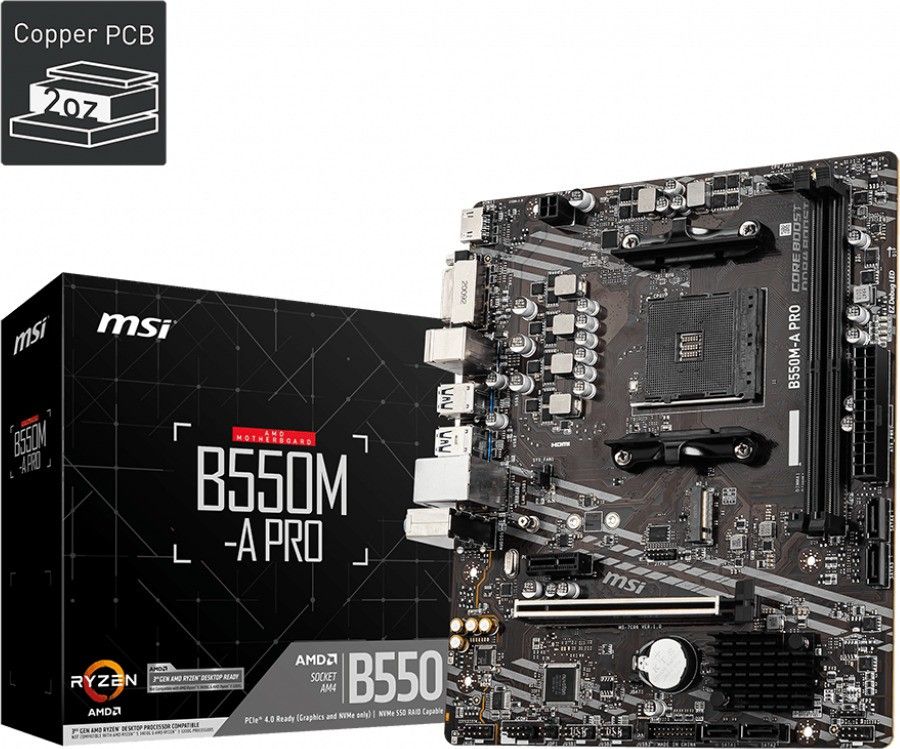 MSI B550M-A PRO AM4Socket Mini-ATX AMD B550 Chipset DDR4 Motherboard for Desktop-image-3