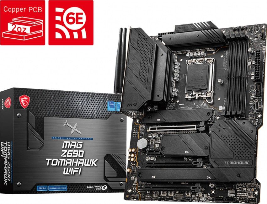 MSI MAG Z690 TOMAHAWK WIFI INTEL CPU onboardSocket ATX Intel Z690 Chipset DDR5 Motherboard for Desktop-image-19