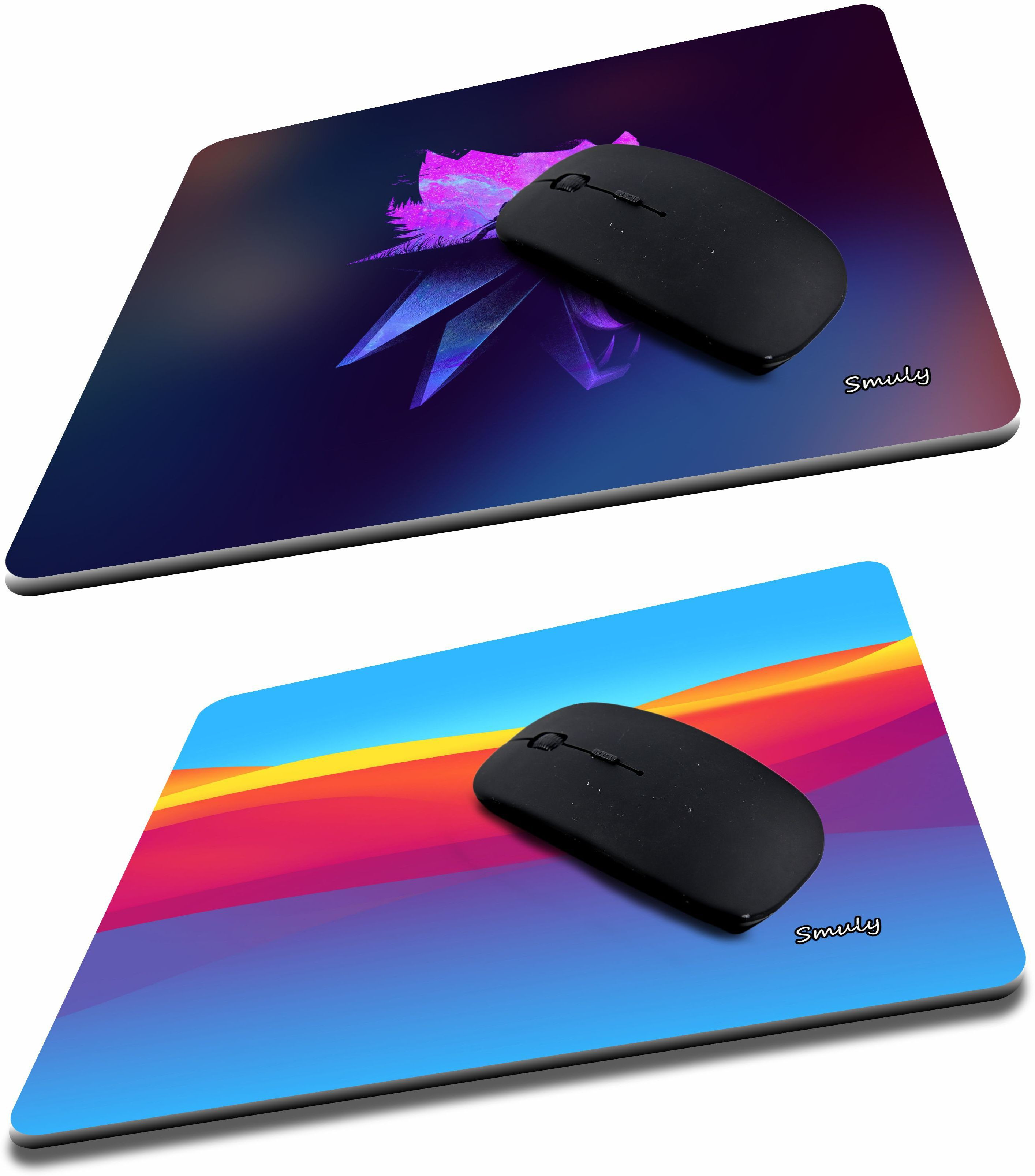 qivee COLOR WOLF COMBO (1) Mouse Pad Non-Slip Rubber Base Mouse pad for Laptop & Desktop Non Slip Base Mousepad image 1