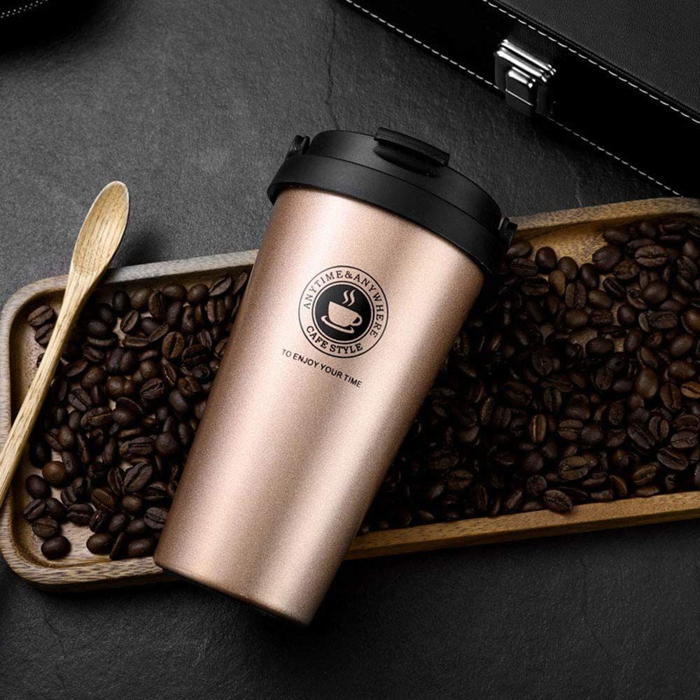 Stainless Steel Coffee Mug (500 ml) Self Heating Mug