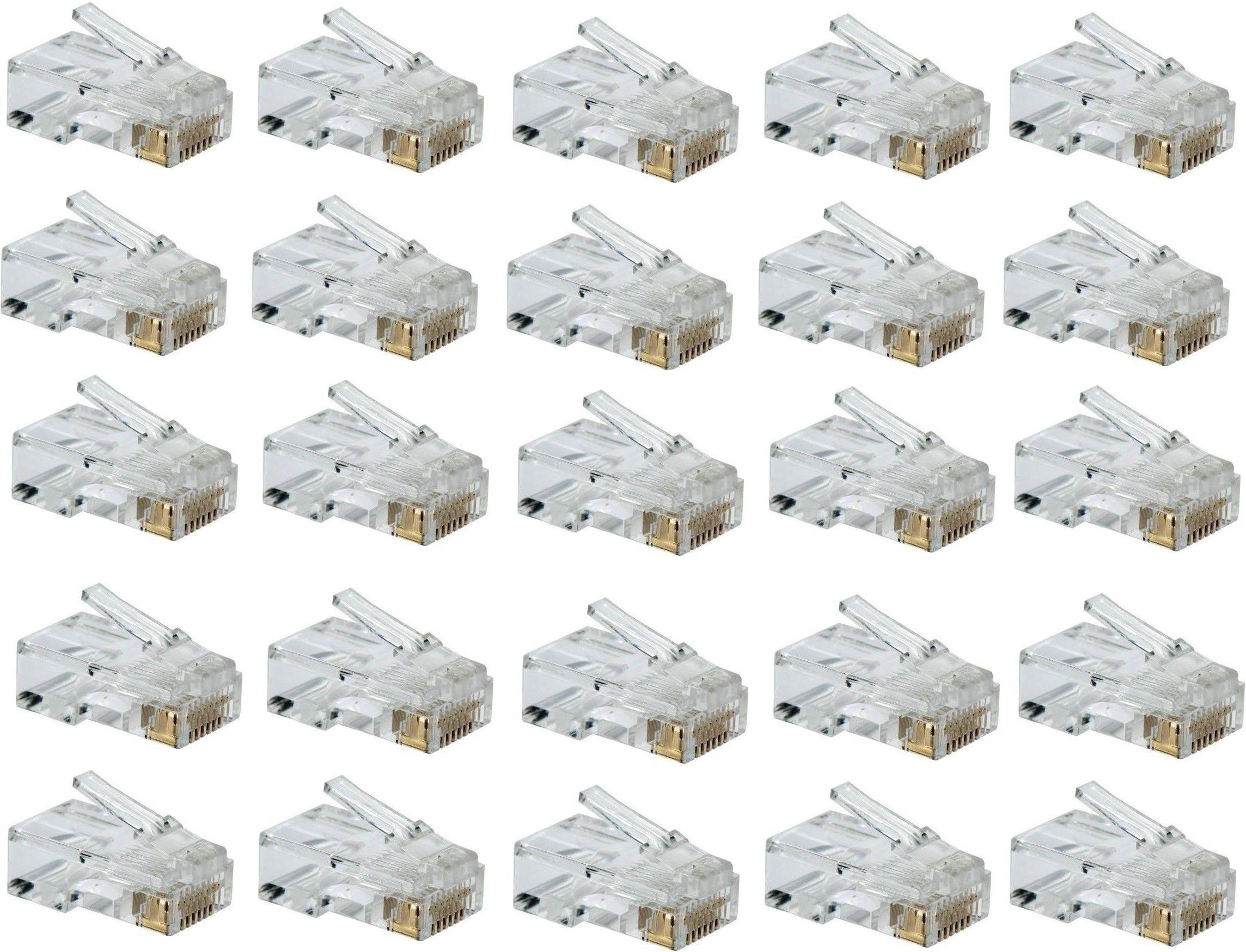 Etake (Pack of 25) RJ45 Connectors Modular 8 Pin Network Cable Plugs RJ-45 Adapter Crimps Network Connector Network Interface Card-image-34