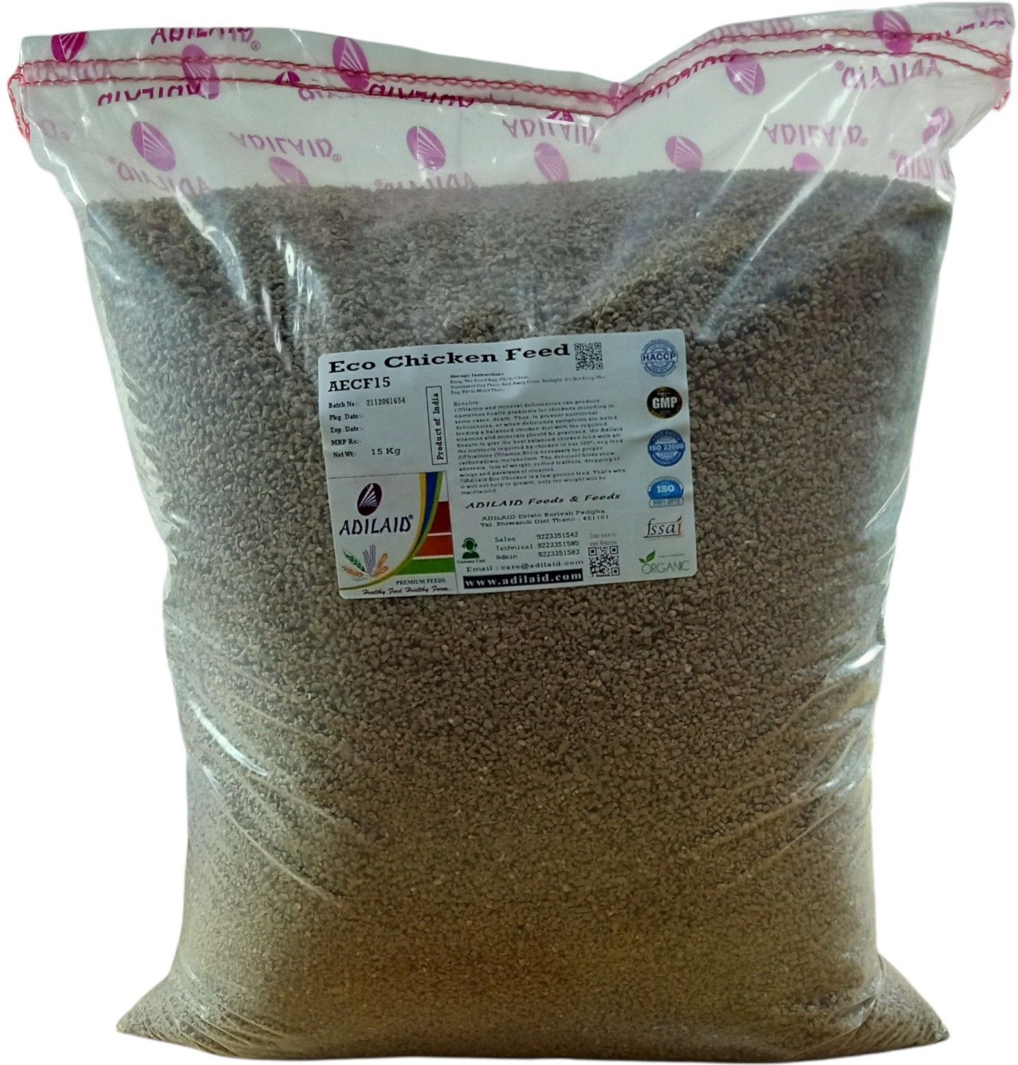 adilaid Eco Chicken Feed 15 kg Dry New Born, Young, Adult, Senior Bird Food-picture-47