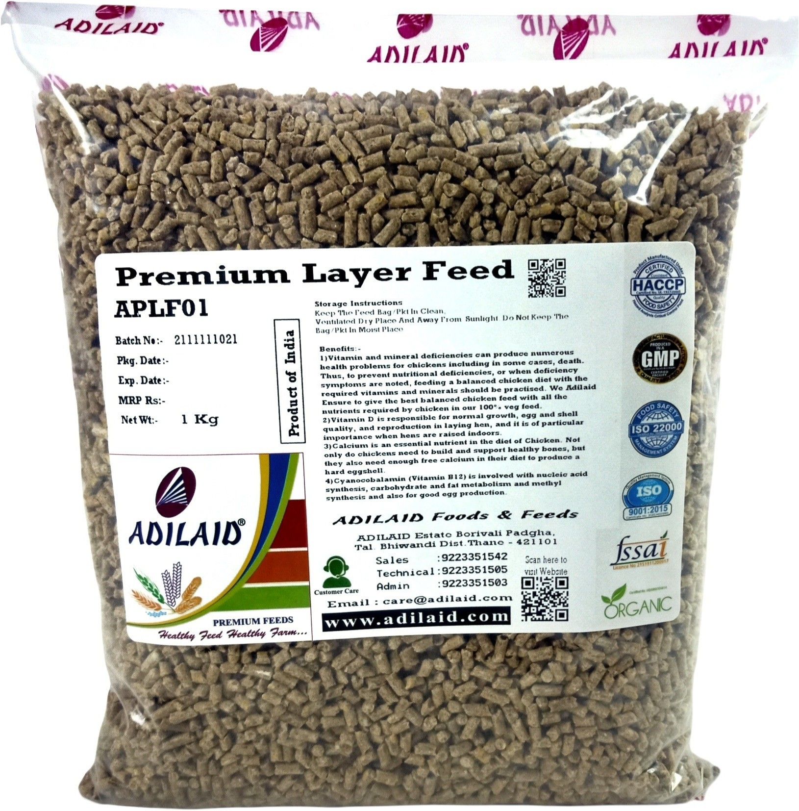adilaid Premium Layer Pallets Feed Vegetable 1 kg Dry Adult, Young, Senior Bird Food-picture-22
