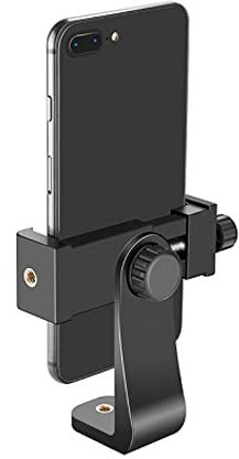 BUFONA Universal 1/4 Screw Hole Mobile Phone Clip Bracket Holder Mount Tripod Monopod Stand 360 Degree Rotatable Mobile Phone Clamp Holder for Tripod Monopod Selfie Stick Clip Holder Tripod Mount Attachment Heavy duty Mobile Clip Stand Tripod Mount Adapter| Tripod Mobile Holder| Tripod Phone Mount Camera Tripod Stand Adapter Smartphone Tripod, Tripod Bracket, Tripod Kit Clip for Any Size Smartphone Mobile Holder Tripod, Monopod, Monopod Kit, Tripod Bracket, Tripod Clamp, Tripod Kit image 1