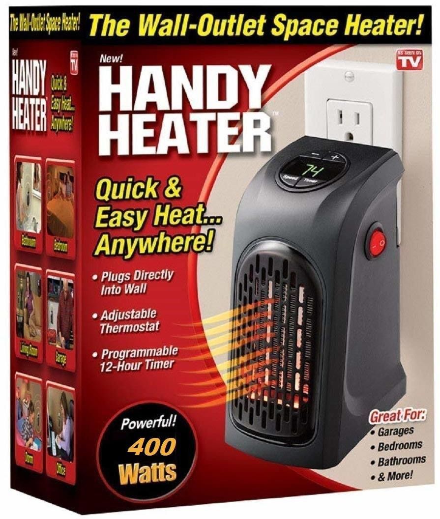 aastik sales 400W Portable Heater Handy Heater Compact Plug-In Digital Electric Fan Wall-Outlet Handy Air Warmer Blower Adjustable Timer Digital Display for Home/Office/Camper(black) Beverage Maker-picture-24