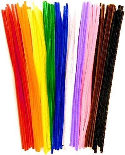 Pipe Cleaner 12 Multi Color 100pcs for Hobby Crafts, Scrapbooking, DIY Accessory