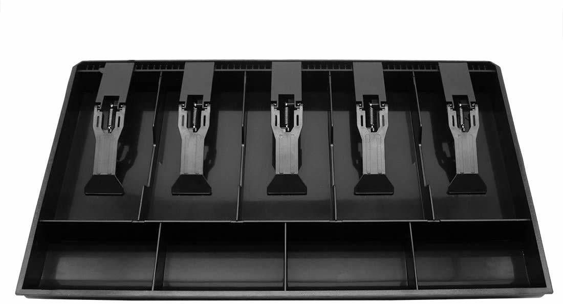 wolblix Cash Money Tray Register Drawer Insert Tray with 5 Bill/4 Coin Compartments Cash Box-picture-22