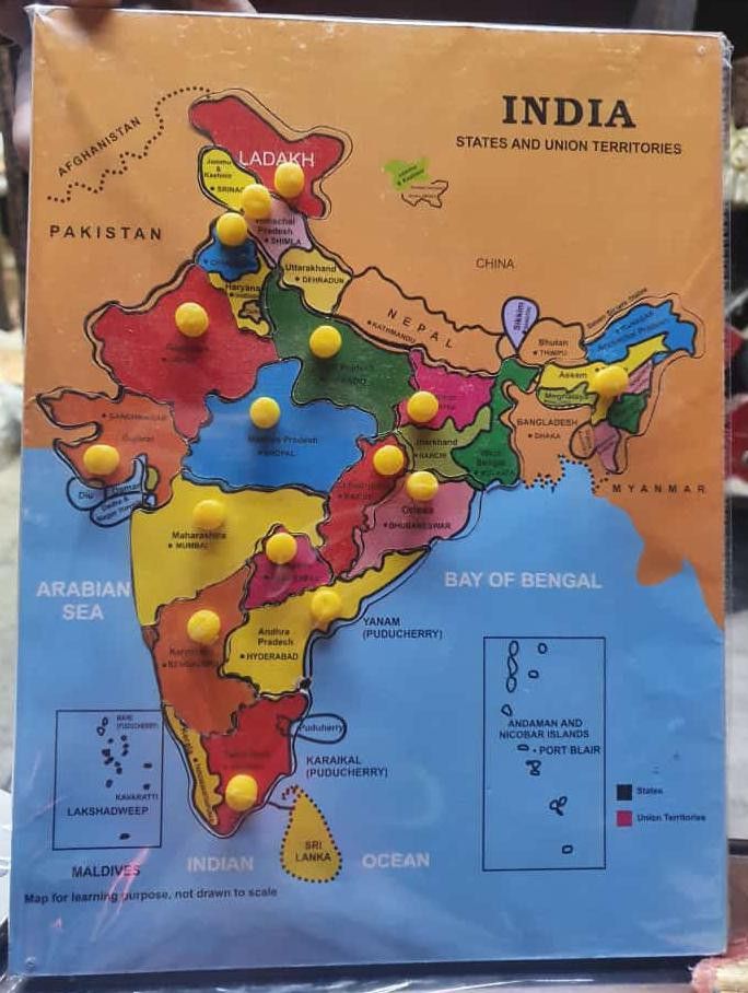 vsindia Indian Colorful Wooden MAP Tray-picture-31