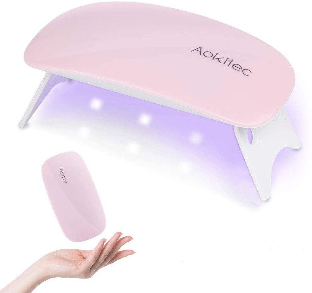 Mini UV LED Nail Lamp, Portable Gel Light Mouse Shape Pocket Size Nail Dryer with USB Cable for All Gel Polish(Pink) Nail Polish Dryer-image-23