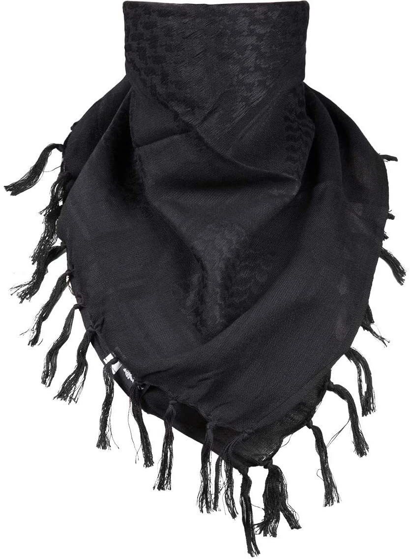 Self Design Cotton Blend Men Black Fancy Scarf-image-40
