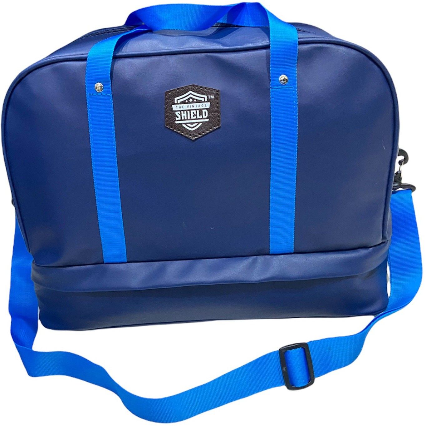 24 L Hand Duffel Bag - FAUX LEATHER DUFFEL BAG - Blue - Regular Capacity-image-22