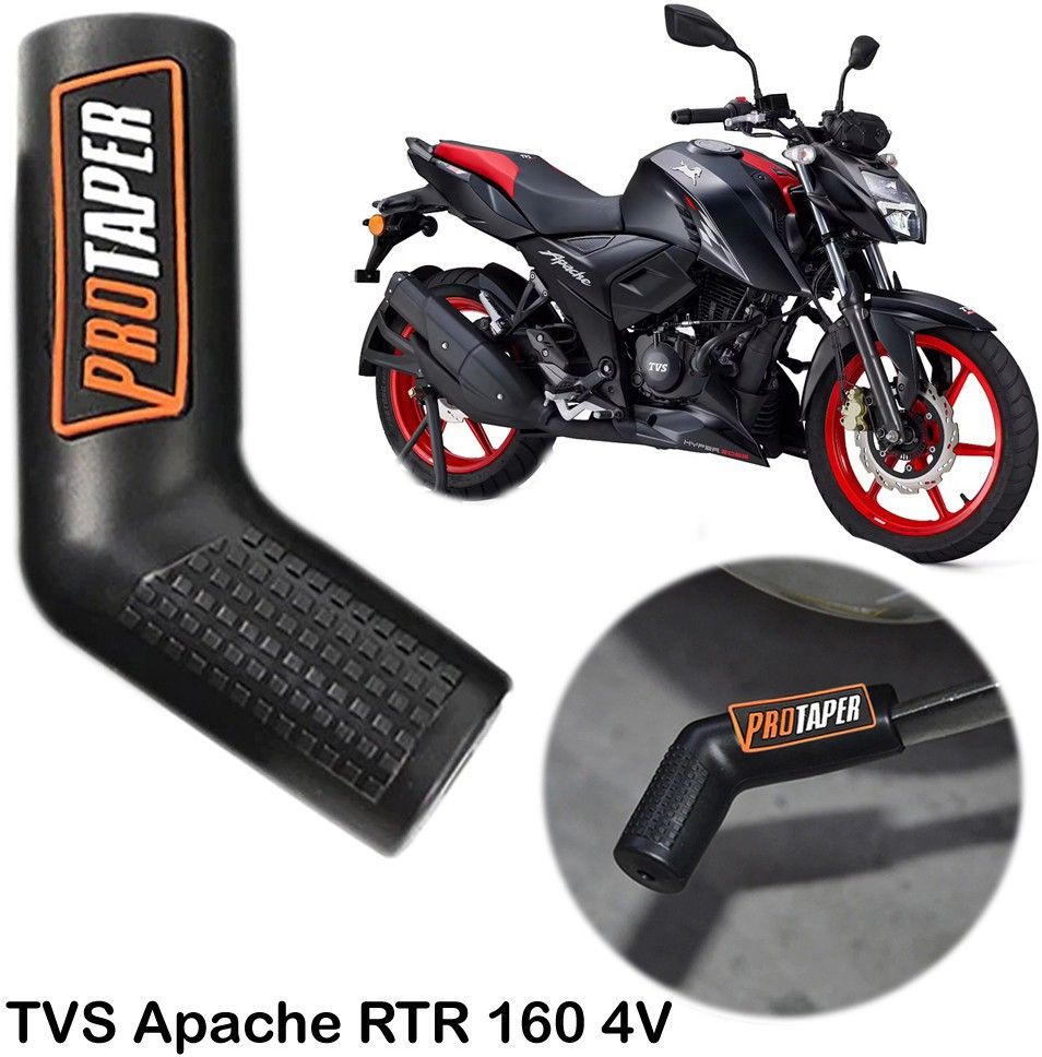 Pack of 1 Imported Black & Orange Motorcycle Rubber Gear Shiftier Sock Boot Shoe Protector Shift Cover for TVS Apache RTR 160 4V Gear Shift Collar-image-31