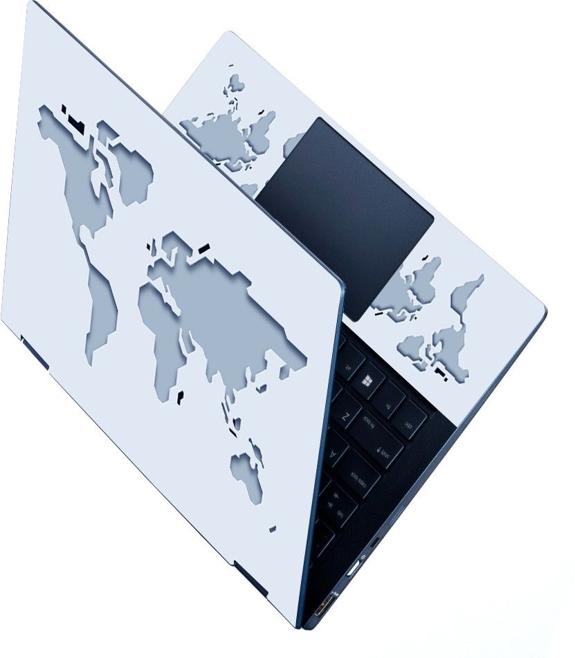 Techfit HD Printed 3D Series Full Panel Laptop Skin Sticker Vinyl Fits Size Upto 15 inches No Residue, Bubble Free Vinyl Laptop Decal 15.6 - World Map 3D Stretched Vinyl Laptop Skin Compatible for 15.6 inch-image-15