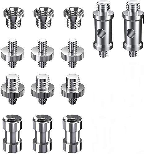MILLETS Branded Camera Screws,14 Pcs Converter Threaded Screws Adapter Mount Set Camera/Tripod/Monopod/Light Stand/Quick Release Neck Strap Flash Shoe Adapter