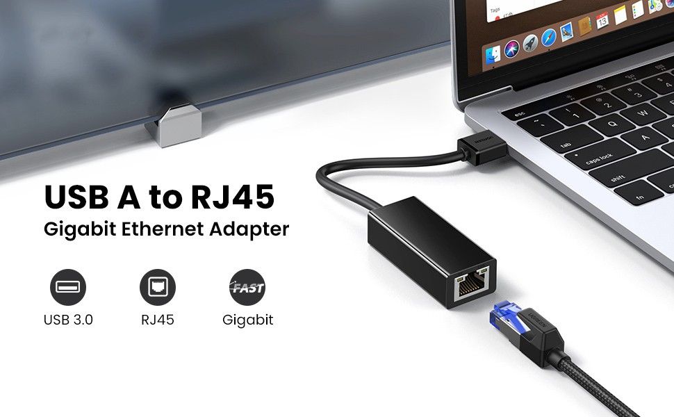 microware USB 3.0 LAN Ethernet Adapter, USB 3.0 male to Ethernet female Adapter, Gigabit Adapter 10/100/1000 Mbps Lan Adapter-image-32