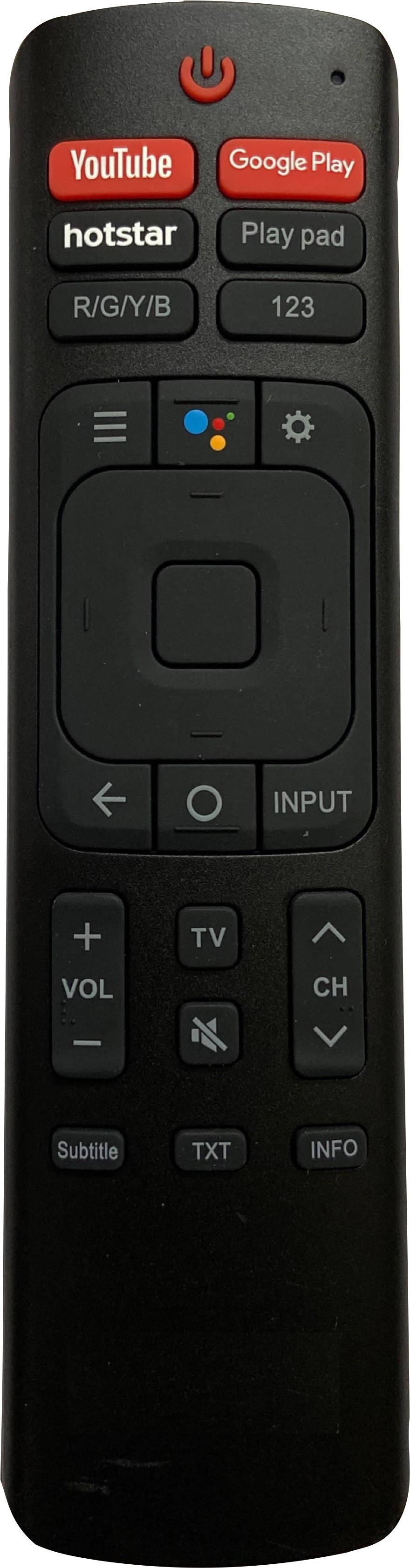 SHIELDGUARD Remote Control ERF3L69V with YouTube and Hotstar functions Compatible for LED TV (No Voice & Google Assistant functions) VU Remote Controller image 1