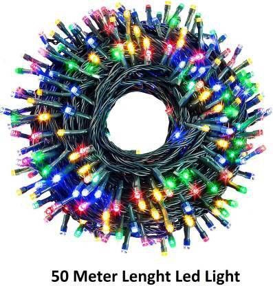 400 LEDs 50.8 m Multicolor Color Changing, Flickering, Steady String Rice Lights