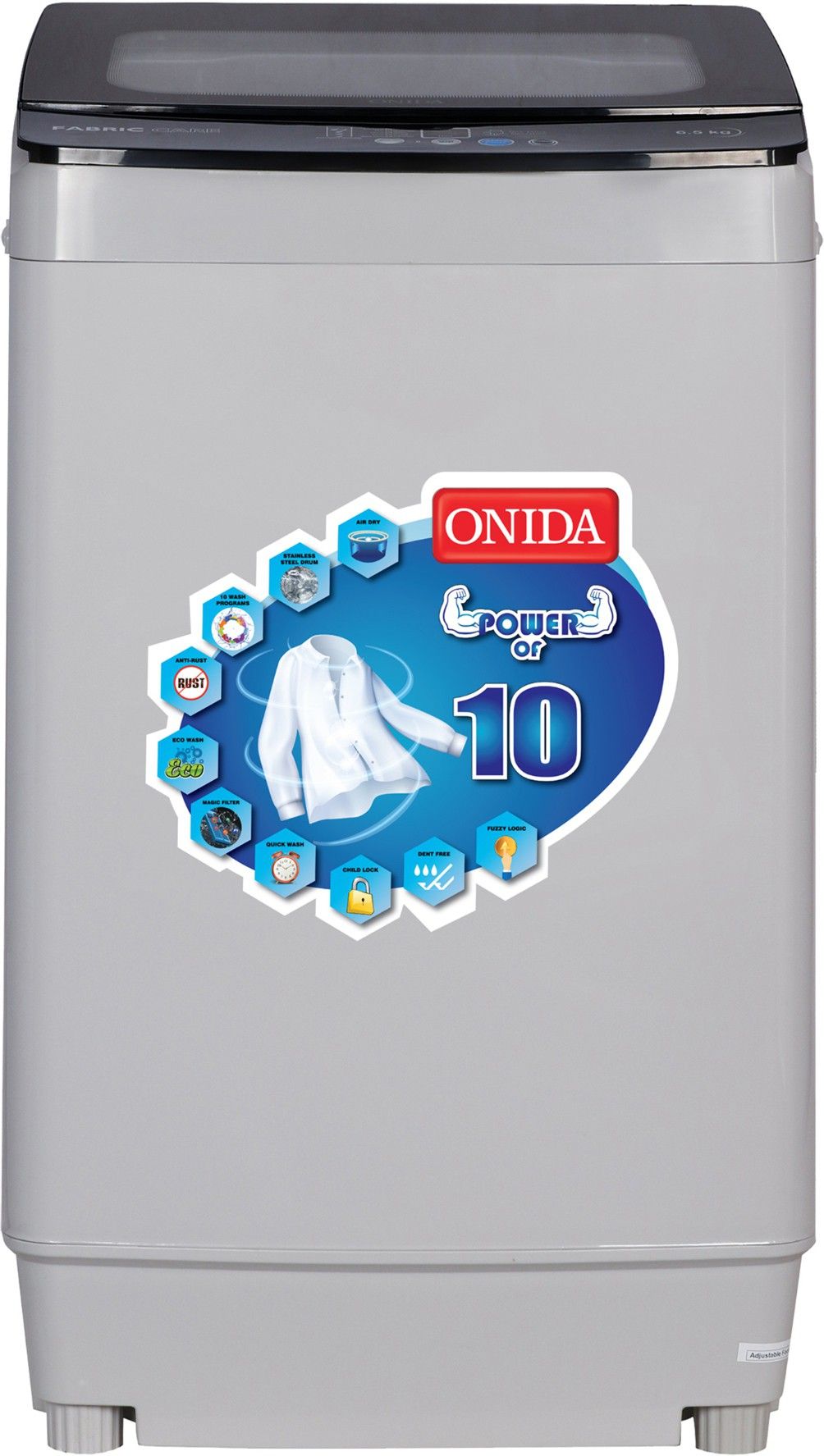 onida 6.5 kg with Hydraulic Soft Close Glass Lid Fully Automatic Top Load Grey-picture-13