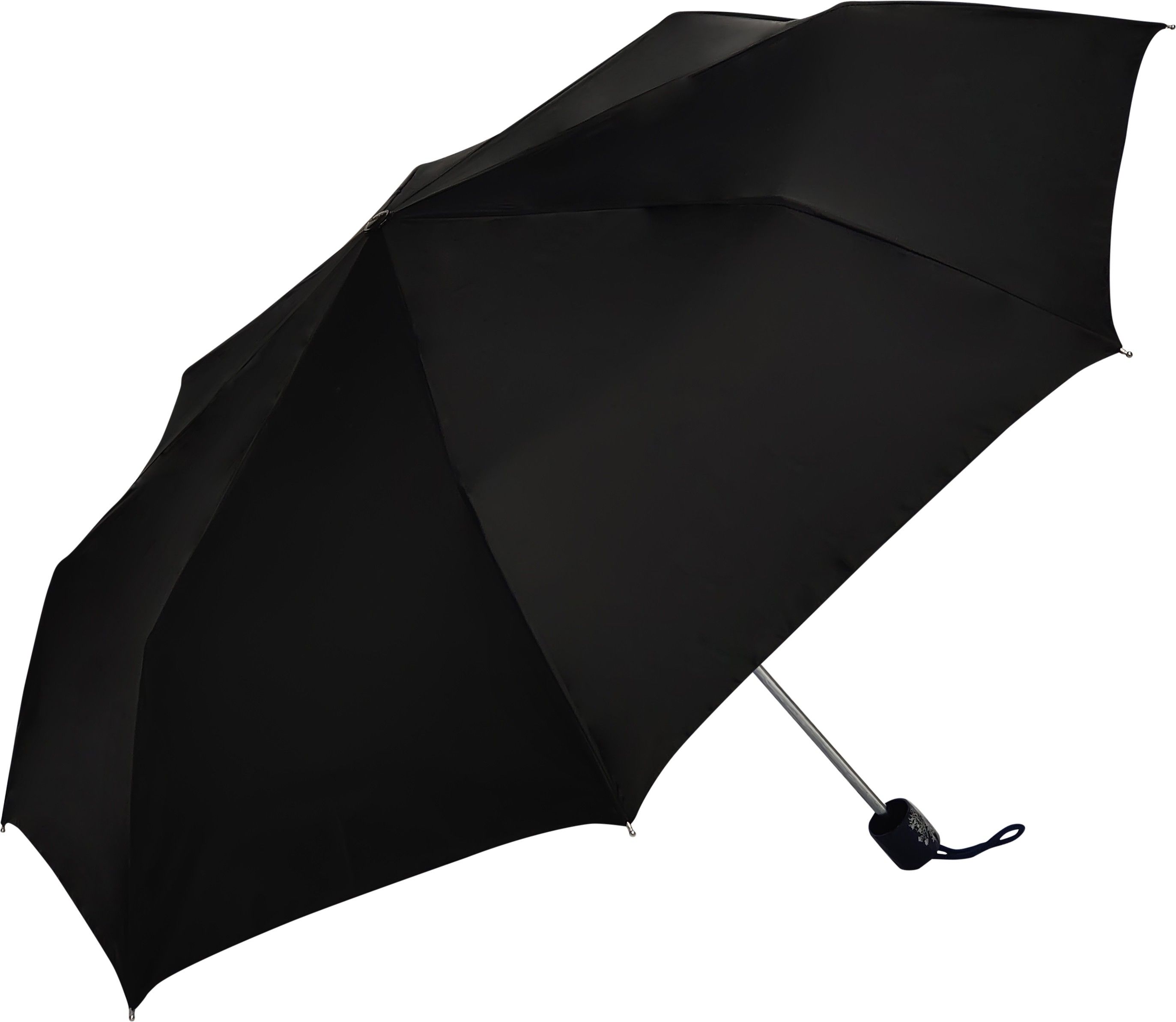 Cherry Silver 3Fold Navy Blue Umbrella