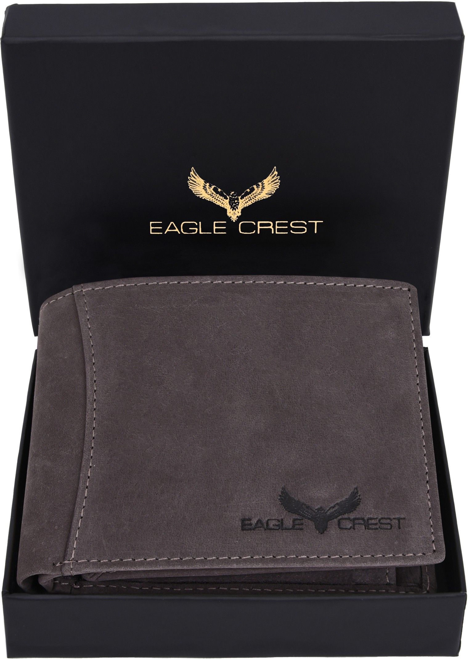 eagle crest Men Brown Genuine Leather RFID Wallet-picture-14