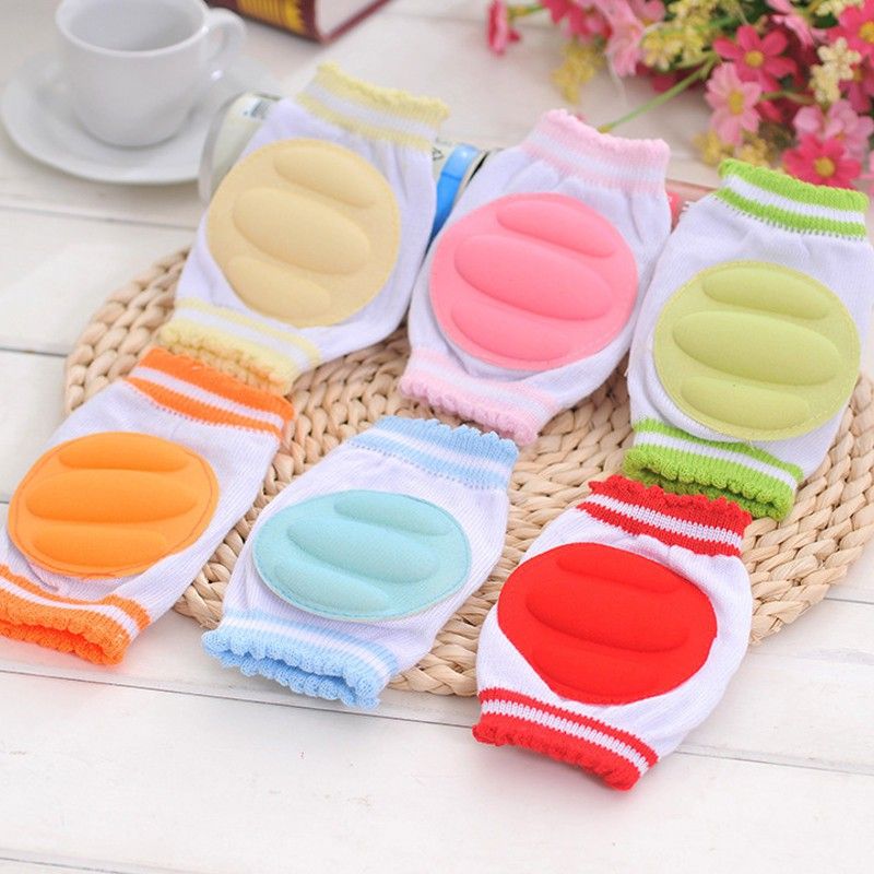 trendegic Anti-slip stretchable comfortable crawling baby elbow kneecap protector 2 Pair Multicolor Baby Knee Pads-picture-12