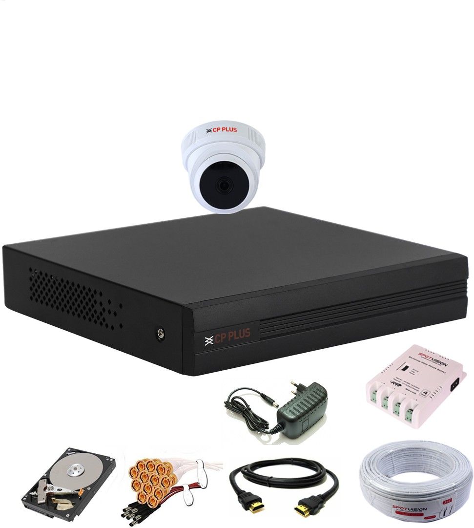 CP PLUS 4 Channal HD DVR 1080p 1Pcs,Dome HD Camera Plug-n-Play Crystal IR LEDs for clearer Night Vision 2.4 MP 1Pcs,500 GB Hard Disk,Full combo set Security Camera-image-34