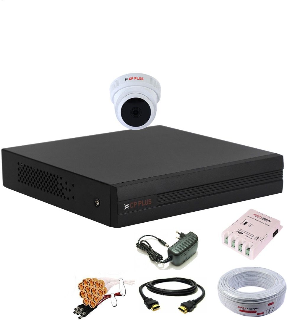 CP PLUS 4 Channal HD DVR 1080p 1Pcs,Dome HD Camera Plug-n-Play Crystal IR LEDs for clearer Night Vision 2.4 MP 1Pcs,combo set Security Camera-image-28