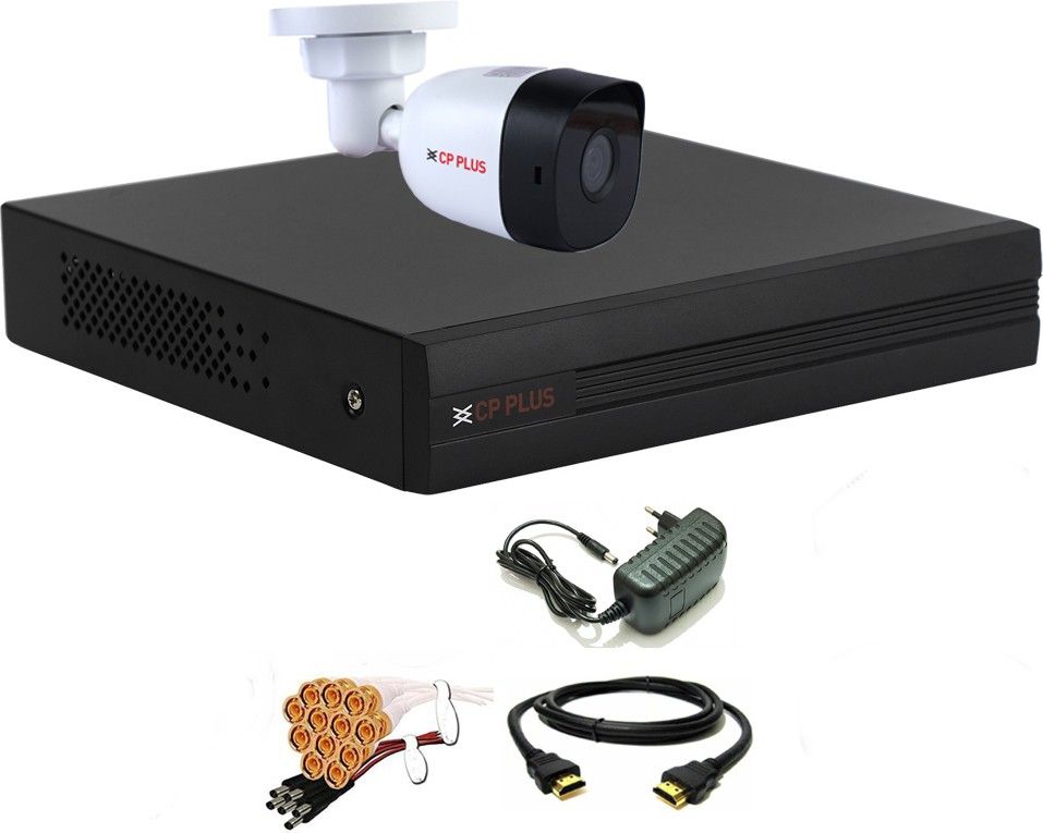 CP PLUS 4 Channal HD DVR 1080p 1Pcs,Bullet HD Camera Plug-n-Play Crystal IR LEDs for clearer Night Vision 2.4 MP 1Pcs,HDMI cable 1Pcs,Bnc & Dc connectors,combo set Security Camera-image-9