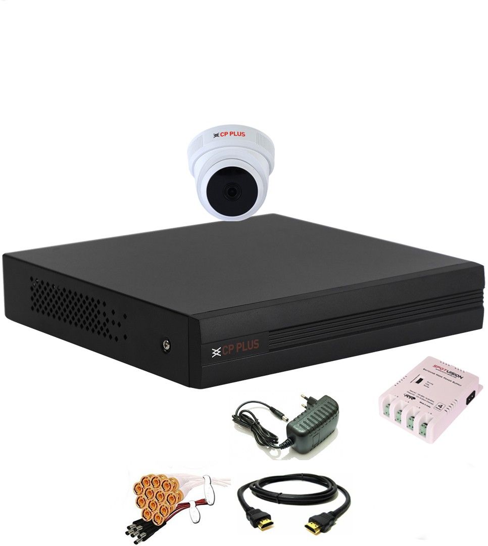 CP PLUS 4 Channal HD DVR 1080p 1Pcs,Dome HD Camera Plug-n-Play Crystal IR LEDs for clearer Night Vision 2.4 MP 1Pcs,Power Supply 1Pcs,combo set Security Camera-image-27