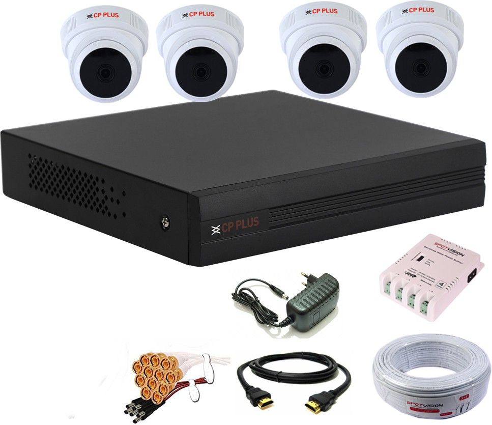 CP PLUS 4 Channal HD DVR 1080p 1Pcs,Dome HD Camera Plug-n-Play Crystal IR LEDs for clearer Night Vision 2.4 MP 4Pcs,combo set Security Camera-picture-14