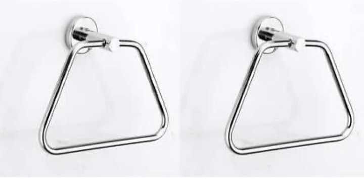 Towel Ring Triangle (2) silver Towel Holder-image-30