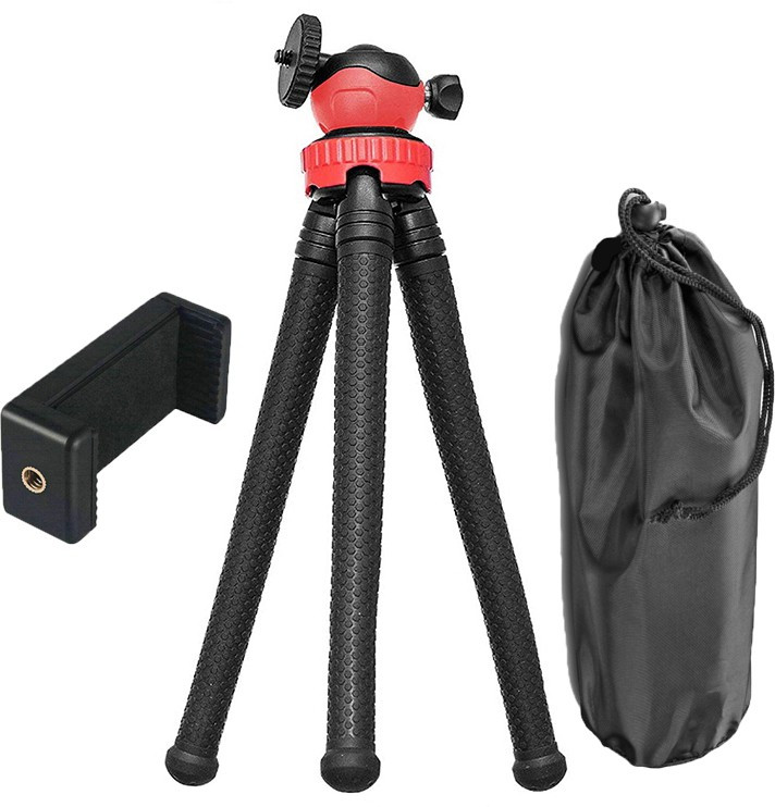 POZUB New Arrival High Quality Octopus Flexible Tripod Stand with Universal Mobile Holder + Dustproof Bag Camera Tablet tripod for Vlogging, Streaming and Photography Compatible for All DSLR, Mobile Phones and Action Cameras with 360 Degree Detachable Ball Head and Gorilla Mobile Phone Holder tripod Stand Heavy Duty Waterproof Extra Thick & Strong Mobile Holder Binoculars, spotting scope, in Stabilizer, in Gimbal Video Camera Tripod, Monopod, Monopod Kit, Tripod Ball Head, Tripod Bracket, Tripod Clamp, Tripod Kit image 1