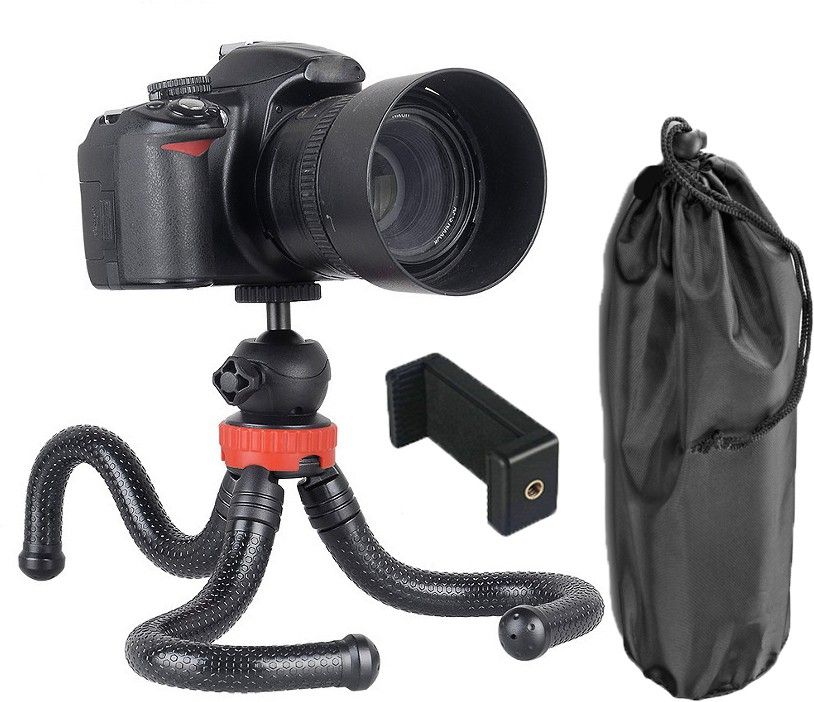 POZUB Heavy Duty Mobile Stand DSLR tripod travel sport octopus Flexible Tripod Stand with Universal Mobile Holder + Dustproof Bag Camera Tablet tripod for Vlogging, Streaming and Photography Compatible for All DSLR, Mobile Phones and Action Cameras with 360 Degree Detachable Ball Head and Gorilla Mobile Phone Holder tripod Stand Foldable Waterproof Extra Thick & Strong Mobile Holder Binoculars, spotting scope, in Stabilizer, in Gimbal Video Camera Tripod, Monopod, Monopod Kit, Tripod Ball Head, Tripod Bracket, Tripod Clamp, Tripod Kit-image-14