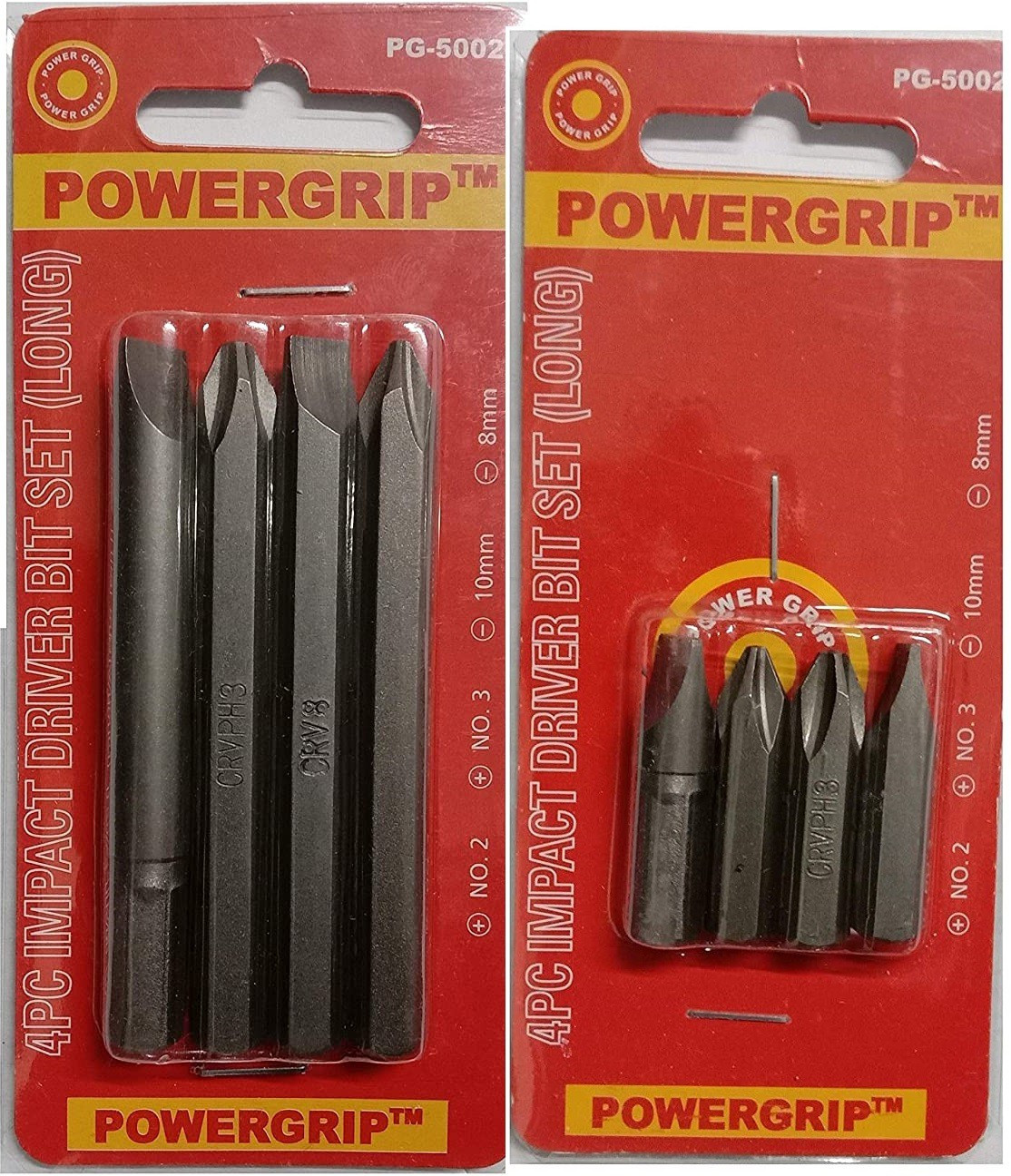 gadariya king 8 Pieces Chromium Steel Impact Driver Bits Set (Grey, Large and Small) - Pack of 2 Sets Screwdriver Bit Set Impact Screwdriver Set (Pack of 8) image 1
