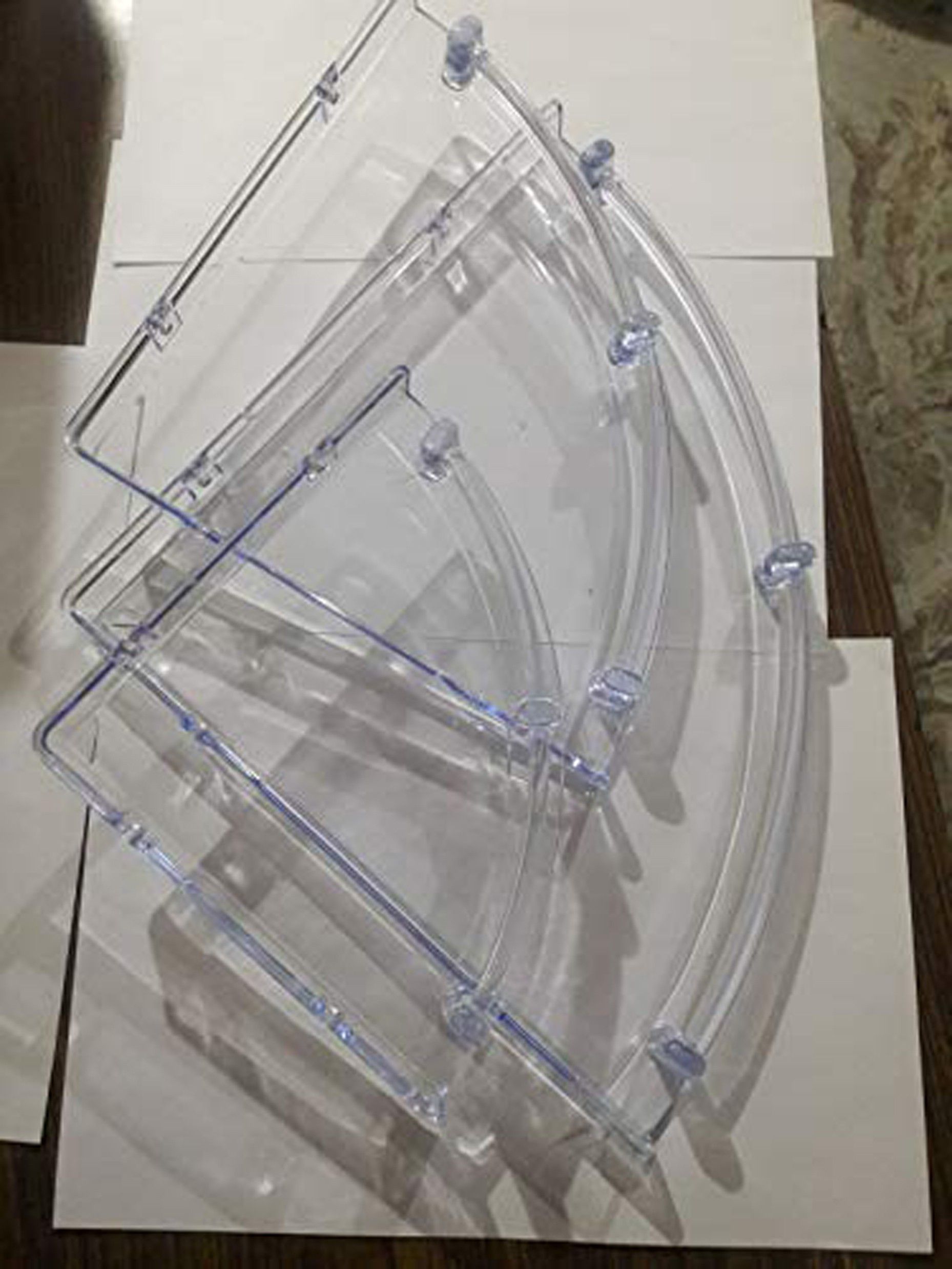 rbs Multipurpose Corner Unbreakable Corner Set of 3 pcs Crystal Wall Shelf-picture-25