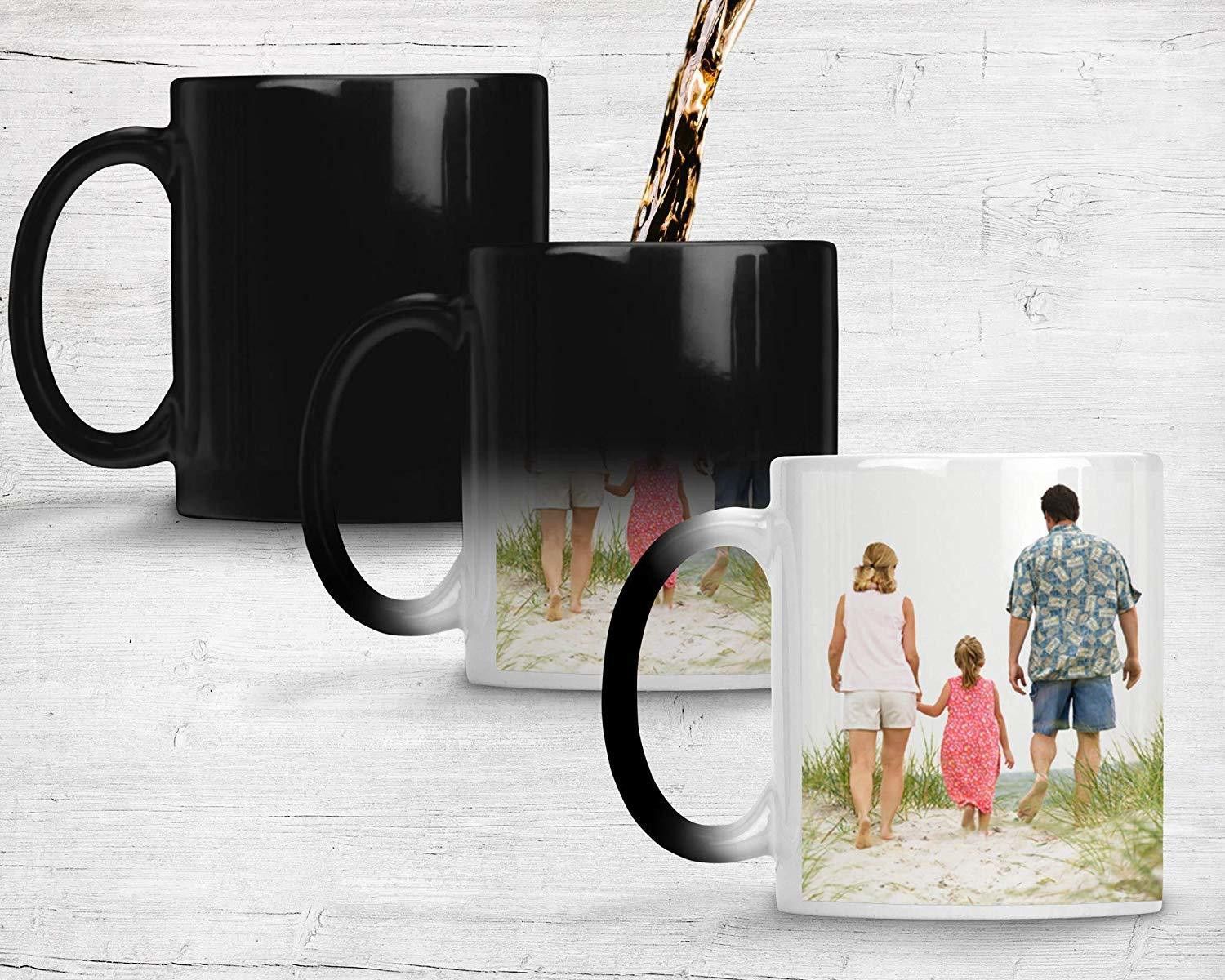 Photo and Text / Cup For Birthday , Anniversary Gift Magic mug 27 Ceramic Coffee Mug-image-13