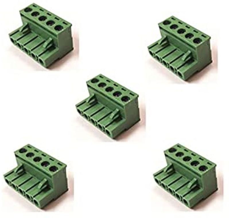 (Pack of 5) Pitch Right Angle Screw Terminal Block Female Connector 300V/15A, 28-12 AWG 5085 Connecrtor Plug In Type Screw Terminal Connector - 5 Pin - 5.08mm XY2500 Connector-image-39