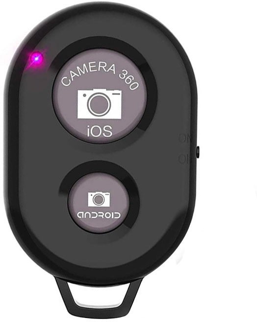 MANTICORE D-4 Selfie Wireless Bluetooth Shutter Remote Compatible Selfie Stick & Tripod All Mobile Camera Remote Control 30 feet. Pocket-size design allows you to take it everywhere. Taking group photos or for yourself has never been easier. Camera Remote Control image 1