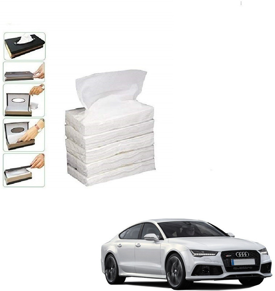 kozdiko 5 SET REFILLER WITH 100 PULLS (200 SHEETS) FOR AUDI A7 Vehicle Tissue Dispenser image 1