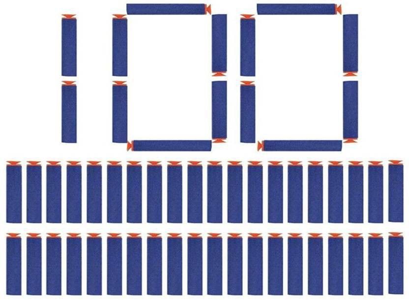 (Pack of 100) Fire Gun Bullet Soft Foam Darts & Plastic Bullets (Blue) Soft Tip Dart