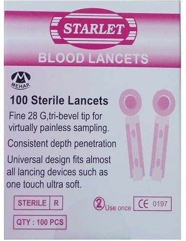 MEHAR Starlet 100 Pieces Round Blood Glucometer Lancets-picture-12