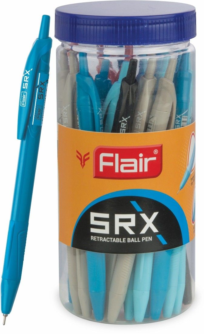 flair SRX 0.7 mm Retractable Ball Pen Jar | Triangular Body Design For Better Grip Ball Pen-picture-26
