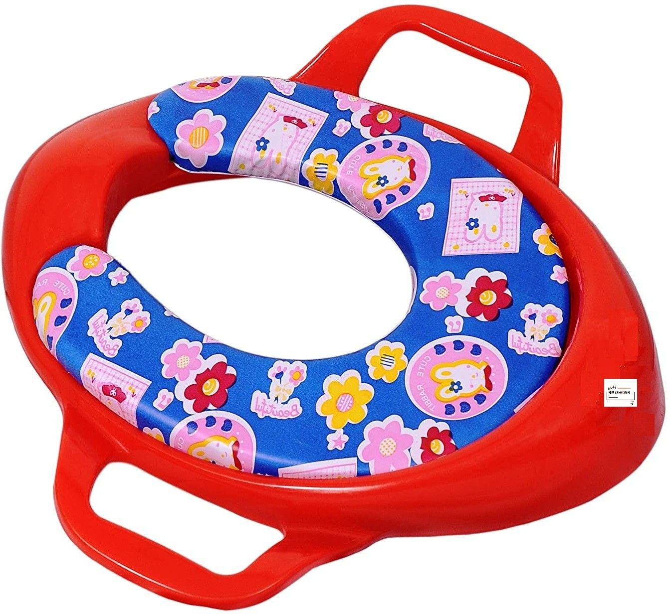evoshine Soft Cushioned Designer Baby Potty Seat / Toilet Seat With Support Handle Potty Training Seat Toilet Bathroom Stool Non-Slip Potty Seat-picture-13