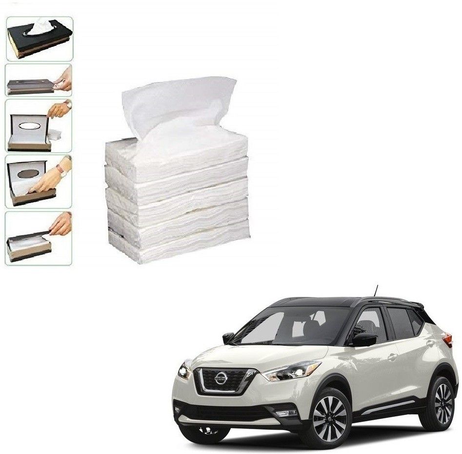 5 SET REFILLER WITH 100 PULLS (200 SHEETS) IN ONE SET FOR NISSAN KICKS Vehicle Tissue Dispenser