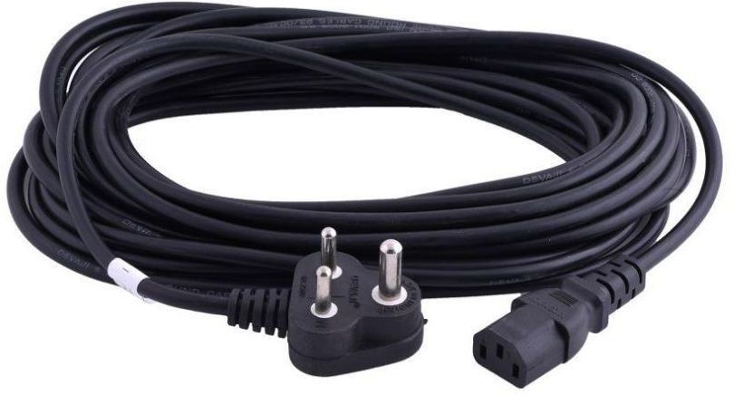 FOX MICRO Power Cord 10 m 10 Meter Power Cable Cord For Computer-PC-Desktop Black
