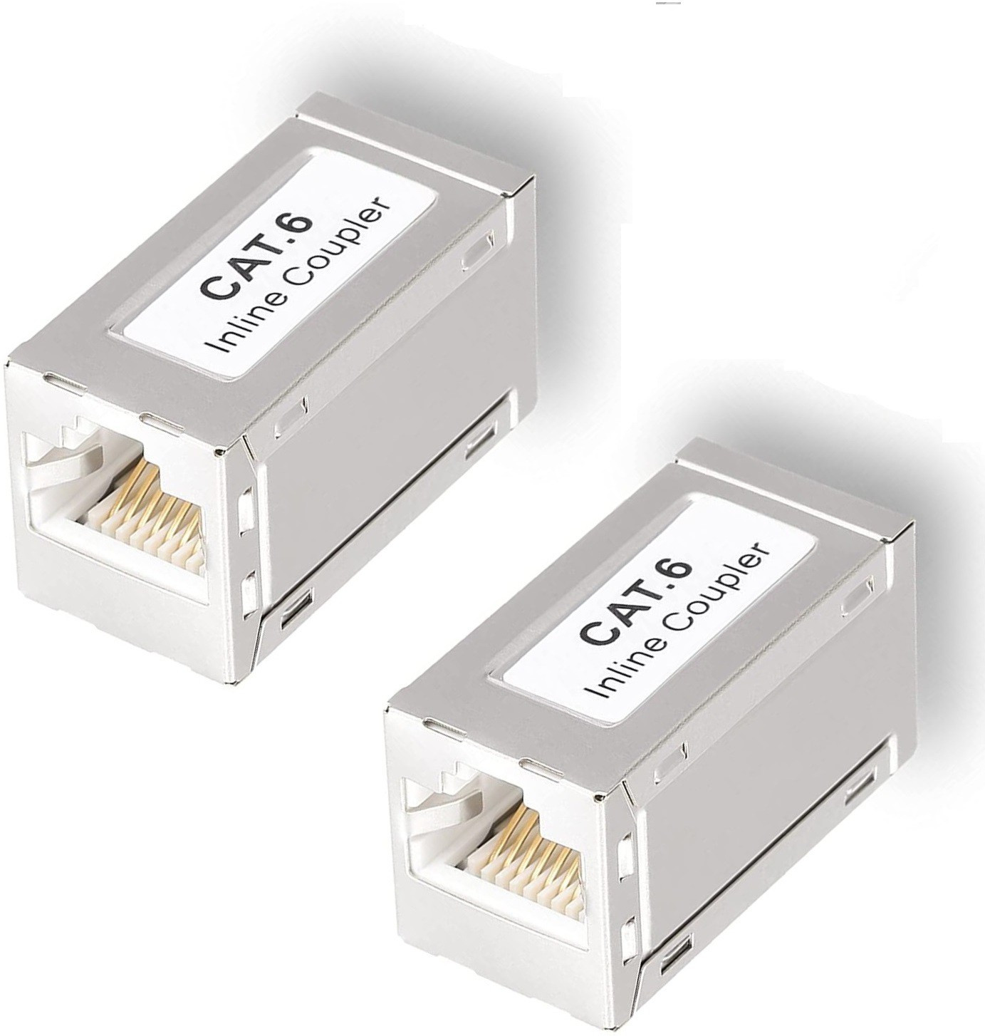 Fedus RJ45 Coupler Inline Shielded, Ethernet Cable Extender, Ethernet Coupler Female to Female Connector in-Line Coupler Network Coupler, Ethernet Connectors For Cat7/ Cat6/ Cat5e Pack-2 Lan Adapter image 1