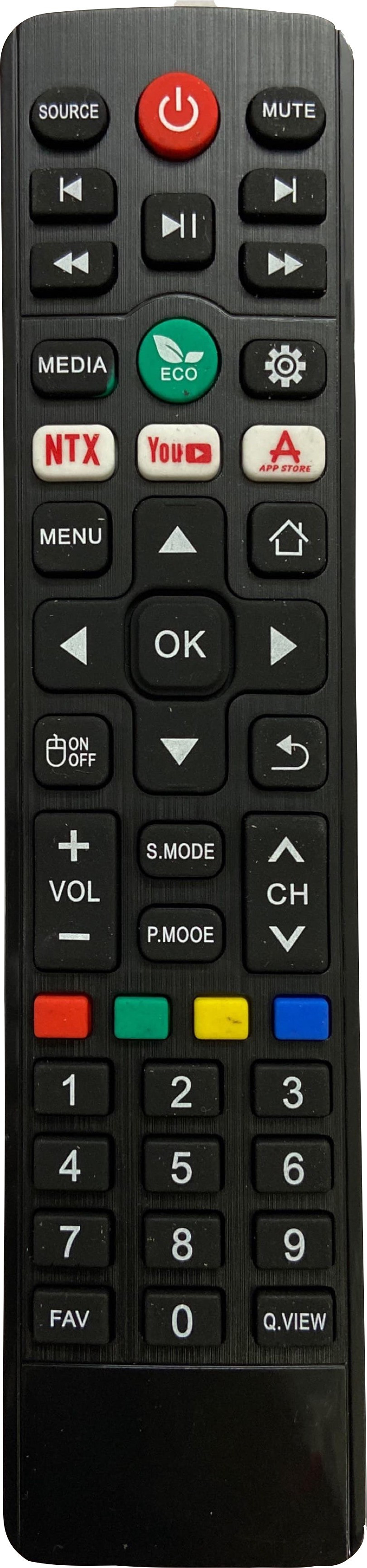 SHIELDGUARD Remote Control Compatible for LED TV (Black) JVC, Iconic, Croma Remote Controller image 1