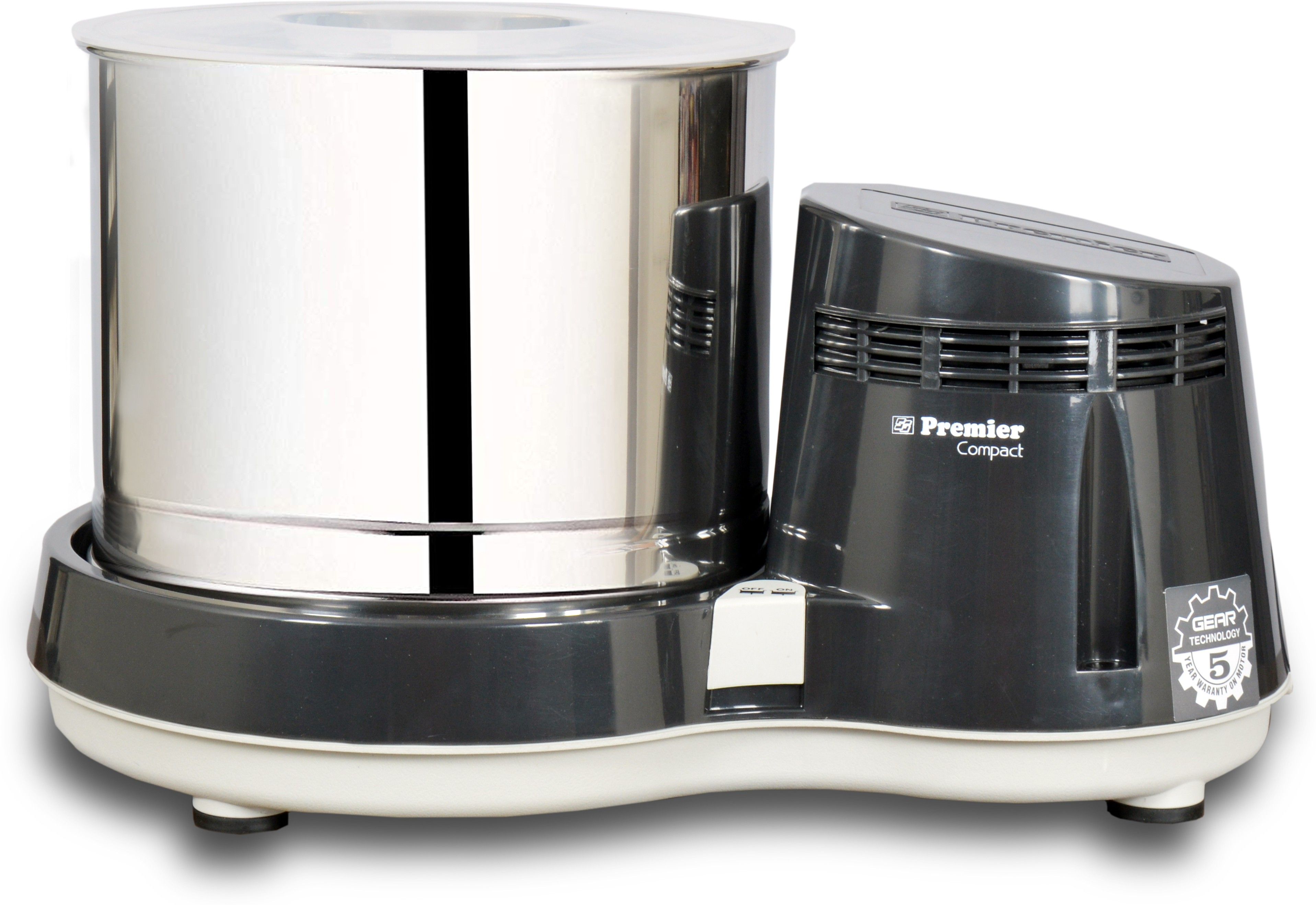 compact steel grey table top Wet Grinder