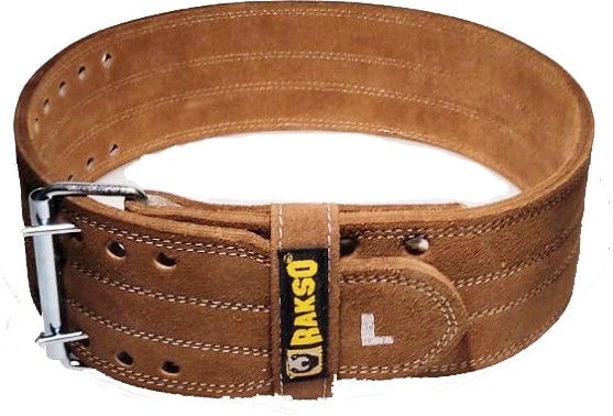 Power belt brown colour gym double wrap leather Back / Lumbar Support-image-0