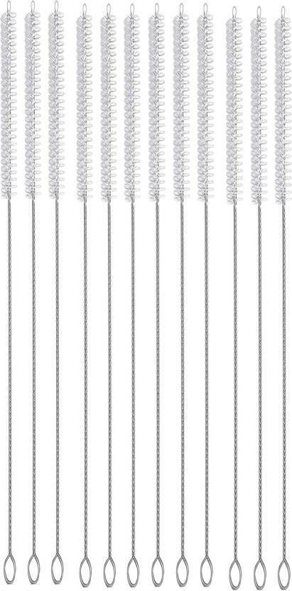 newvent (Pack of 12) Baby Straw Cleaning Long Brush | Sliver-White-picture-14